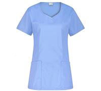 B-well Ines Casaca Elástica Señora Uniforme Estética Casacas Sanitarias Mujer Manga Corta Cuello V Uniformes Sanitarios Mujereterinarios azul M