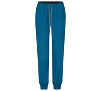 B-well Ricci - Pantalones médicos para correr, 7 bolsillos, cintura elástica y bolsillos traseros, uniforme de hospital, antiarrugas, con elastano, Caribe, XS
