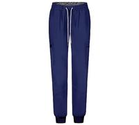 B-well Sanitario Pantalones para Mujer con Elastano 7 Bolsillos, Azul, S