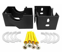 B&Z - Soporte de radiador de doble brazo de columna vertical de diseño x 4 - (A) 62 mm x (B) 55 mm x (C) 34,5 mm - Adecuado para radiadores negros