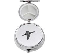 B13 - Pastillero con acabado en negro y acabado en fino peltre inglés en un contenedor con espejo de 3 secciones