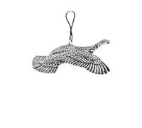 B17B Flying Turkey - Abalorio para teléfono móvil, diseño de pavo volador inglés, cordón de 4 cm, empaquetado para regalo