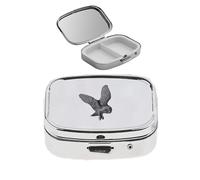 B19 - Pastillero de peltre inglés fino con acabado negro y búho