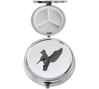 B22 Hovering Kingfisher acabado negro hecho de fino peltre inglés en un contenedor de 3 secciones con espejo