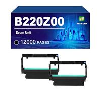 B220Z00 Unidad De Tambor (con Chip) Compatible para Lexmark B2236dw MB2236i MB2236adw Y MB2236adwe. Tambor De Imagen con Capacidad para 12000 Páginas,Black-2 Pack