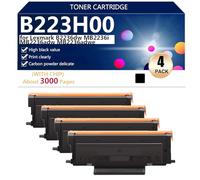 B223H00 Cartucho de Tóner de Repuesto para Lexmark B2236dw MB2236i MB2236adw MB2236adwe Impresora, Nítida y Nítida, 3000 Páginas,Black-4 Pack