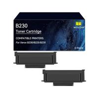B230 Cartuchos de tóner Compatible para Xerox Negro, con Chip | Reemplazo de cartuchos de tóner B230 for impresora Laser Enterprise B230 B235 B225, alto rendimiento(2 pack 1500 pages)