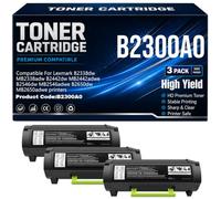 B2338dw B2442dw B2546dw B2650dw Cartuchos de tóner Compatible B2300A0 Impresoras para Lexmark MB2338adw MB2442adwe MB2546adwe MB2650adwe con Chip 3000 páginas,B2300A0-3PC