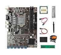 B250C ETH 12USB+G4560 CPU+DDR4 4GB +128G SSD+Ventilador + Cable + Cable + Grasa Térmica + Deflector