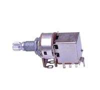 B250K, 1 maceta de control de empuje y tracción para bajo de guitarra eléctrica, potenciómetros de eje dividido de latón profesional con cono de audio para control de volumen o tono de bajo de