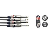 b2music Stagg Cable de audio (60 cm, 2 clavijas macho 6,3 mm mono a 2 clavijas macho 6,3 mm mono)