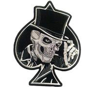 b2see Parche termoadhesivo de calavera de hierro bordado para ropa Grande