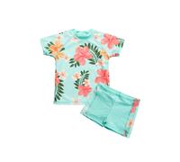 (B3S073 HUA-12A) Disfraz da bagno per bambine, Rashguard, maniche corte, disfraz da bagno per bambini,