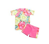 (B3S073 PETAL-12A) Disfraz da bagno per bambine, Rashguard, maniche corte, disfraz da bagno per bambini,