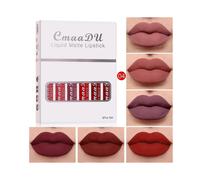 (B4-6PCS)6 Pieces Lip Gloss Stain Long Lasting Liquid Lipstick Fashion Makeup Cosmetics Easy Apply Non-Stick Cup Waterproof Lip Gloss