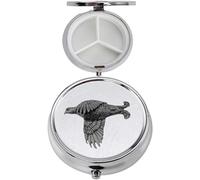 B40 - Pastillero con acabado negro de urogallo negro hecho de fino peltre inglés en un espejo de 3 secciones