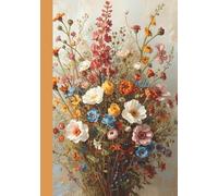 B5 Floral Notebook: Unlined Sketchbook & Journal | 7x10 Large Blank Pages | 80gsm for Pencil & Pen | Cream Paper