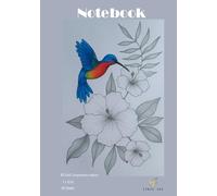 B5 Grid Composition Graph Paper Notebook "Hummingbird" for math, graphing, writing and more, Medium Size 7 x 10 in, 120 Pages: For teens, students, ... use, the Great Size to fit in your Backpack