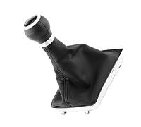 B6 2006-2010 Juego de Polainas con Perilla de Palanca de Cambios de 5 Velocidades, Elegante Tapa Negra, Plástico Duradero, Reemplazo Perfecto para Perilla Antigua, Renovación de Automóvil