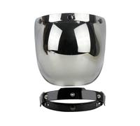 (B6)Máscara de protección facial con visera de burbuja y lente abatible universal para casco de motocicleta