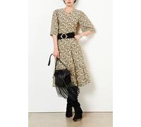 BA&SH Robe Gabie Creme Talla: L | Vestidos Midi Outlet | Mujer