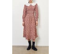 BA&SH Robe Ines Greige Talla: L | Vestidos Midi Outlet | Mujer