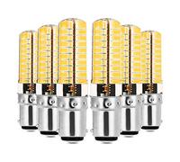 BA15D E11 E17 G9 G4 LED Silicone Light 5730 SMD 80LED Dimmable Energy Saving Lamp 7W 2700k LED Bulbs Can Be Used in The Living Room AC110V Warm White 6Pack Equivalent