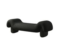 Ba7cD8eF9g Banco de Cama Taburete de sofá Madera y Tela Estilo Retro, Cambiador Zapatos, Dormitorio, Cama, Banco for guardarropa, Color Negro(XS)