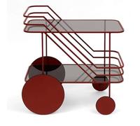 Ba7cD8eF9g Mesa de Centro Mesa Auxiliar for sofá, Carrito de Almacenamiento, Estante for Guardar refrigerios, Servicio Manual, Sala Estar, Comedor(Red)