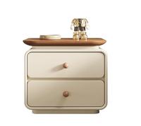 Ba7cD8eF9g Mesilla de Noche Mesita de Noche Madera con Bandeja, Mueble Almacenamiento Dos cajones for Dormitorio, Comedor, Color Beige(Medio)