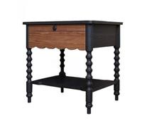 Ba7cD8eF9g Mesilla de Noche Mesita de Noche Vintage con cajón for Dormitorio, Ideal for Sala Estar y(Negro)