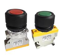 BA8060 Tipo de carril Interruptor de botón montado superior/inferior Perilla dividida Contacto plateado(Bottom DINRailMount,Green Button)
