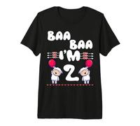Baa Baa I'm 2 Farm Sheep Fiesta temática cumpleaños de Dos años Camiseta Premium