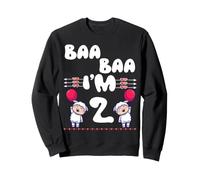 Baa Baa I'm 2 Farm Sheep Fiesta temática cumpleaños de Dos años Sudadera