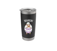 Baa-kini Divertido Juego de palabras de oveja Vaso térmico de acero inoxidable de doble pared