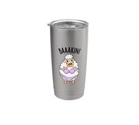 Baa-kini Divertido Juego de palabras de oveja Vaso térmico de acero inoxidable de doble pared