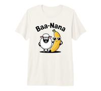 Baa-Nana - Divertido diseño Punny con una Oveja y plátano Camiseta Premium