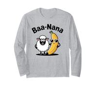 Baa-Nana - Divertido diseño Punny con una Oveja y plátano Manga Larga
