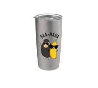 Baa-nana Funny Banana Sheep Juego de palabras Vaso térmico de acero inoxidable de doble pared