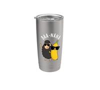 Baa-nana Funny Banana Sheep Juego de palabras Vaso térmico de acero inoxidable de doble pared