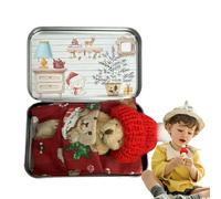 baabeash Abrazo en forma de osito de bolsillo, abrazo en forma de osito de bolsillo para niños | Peluche para muñecas con animales pequeños, juego de tarjetas de abrazo con, muñeca