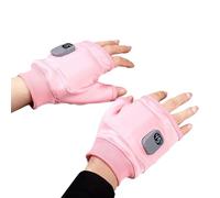 baabeash Guantes de trabajo con calefacción, 3 modos ajustables, guantes calentados sin dedos con pantalla táctil | Muffola calor manos duradero para esquí ciclismo al aire libre nieve viaje casa