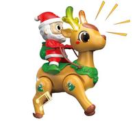 baabeash Juguete Gateo Bebé, Juguete Musical para Gatear con Luces, Figura Santa Entrenamiento Equilibrio con Luz Suave, Educativo Navideño para Bebés De 1 2 3 Años