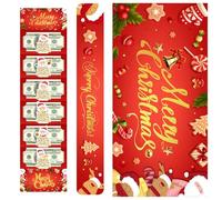 baabeash Porta dinero para la Navidad | Suministros De Fiestas Tema De Papá Noel - Monedero Navidad De Papá Noel Con 6 Compartimentos | Para Hijos Familia Amigos Hombres Mujeres Chicas Jóvenes