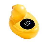 Baabyy Termómetro De Baño Pato - Medidor Digital De Temperatura Del Agua, Juguete Flotante Para Bañera | Pantalla Impermeable Del Medidor De Temperatura Deel Pato De Goma Amarillo De Dibujos Animados