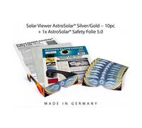 Baader Filtros solares: 10 gafas AstroSolar® plateadas/doradas y 1 lámina AstroSolar