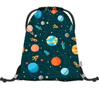 Baagl Bolsa de deporte para guardería, bolsa de deporte para niños, niñas, bolsa de deporte para niños, bolsa de deporte, bolsa de zapatos, Planetas, 36 x 22 x 1 cm