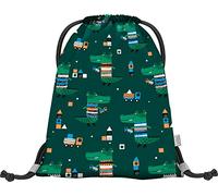 Baagl Bolsa de Deporte para Guardería, Bolsa de Deporte para Niños y Niñas, Bolsa de Zapatos, Cocodrilo, 36 x 22 x 1 cm, 16.5 L
