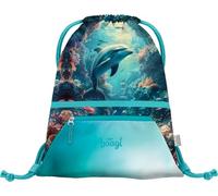 Baagl Bolsa de deporte para niñas - Bolsa impermeable para zapatos para niños - Escuela y jardín de infantes bolsa de deporte, bolsa de deporte, Delfin, 46 x 36 cm, Urban