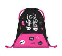 Baagl - Bolsa de deporte para niñas, impermeable, para la escuela y la guardería, Rosa, 34x42, Casual